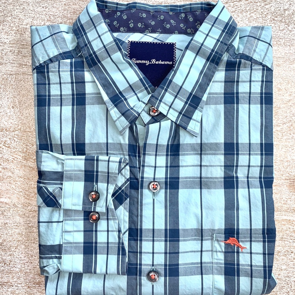 Tommy Bahama Long Sleeve Plaid Shirt sz Large